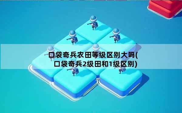 口袋奇兵农田等级区别大吗(口袋奇兵2级田和1级区别)