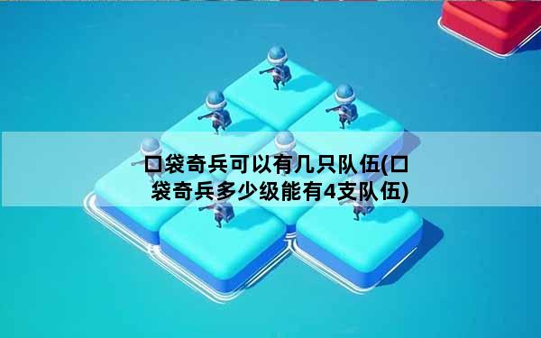 口袋奇兵可以有几只队伍(口袋奇兵多少级能有4支队伍)