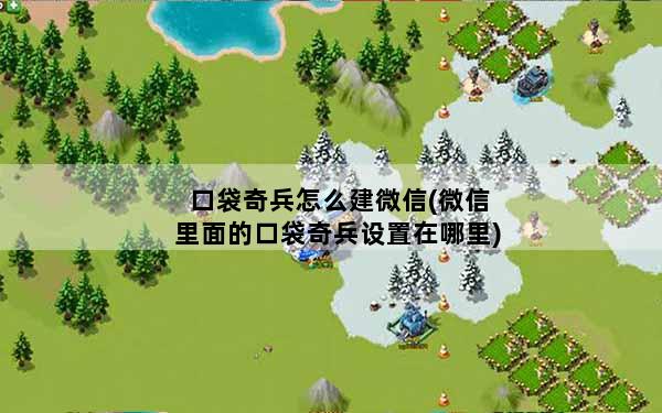 口袋奇兵怎么建微信(微信里面的口袋奇兵设置在哪里)