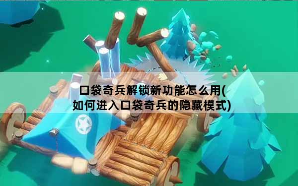 口袋奇兵解锁新功能怎么用(如何进入口袋奇兵的隐藏模式)